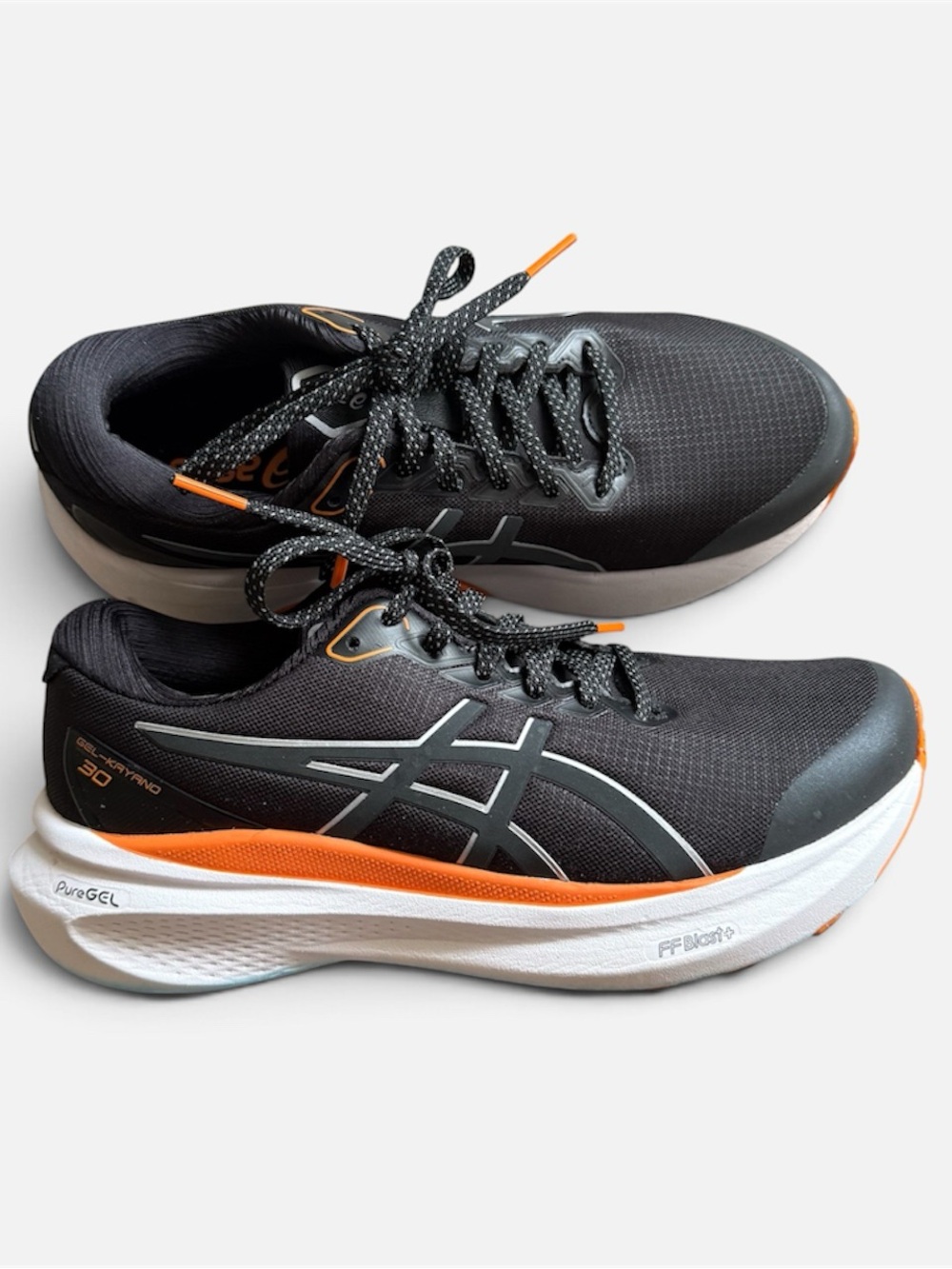 ASICS GEL-Kayano 30 Lite-Show Running Shoes Black Orange Reflective Sneakers 8